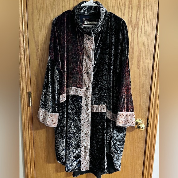 We The Free Tops - We The Free Shirt Dress Velvet Snap Down Medium Oversized